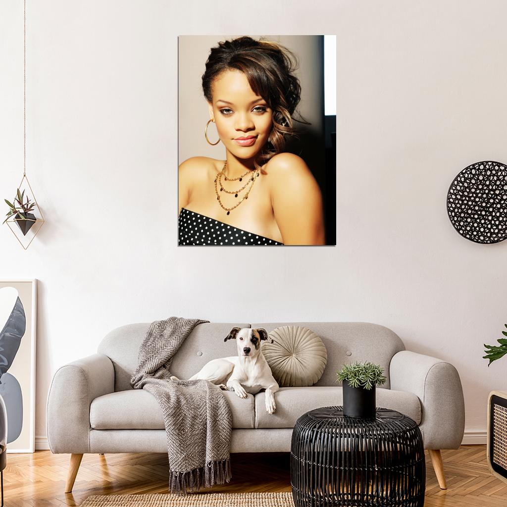 Rihanna Cute Beautiful R&B Pop Music Singer Rare Wall Art Print Poster