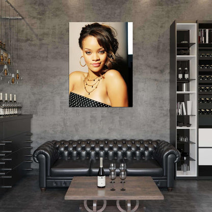 Rihanna Cute Beautiful R&B Pop Music Singer Rare Wall Art Print Poster