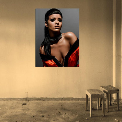 Rihanna Sexy Hot R&B Pop Music Singer Rare Wall Art Print Poster
