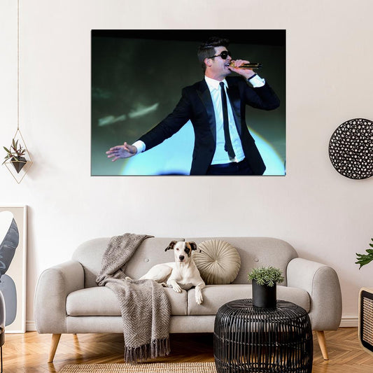 Robin Thicke Suit Sunglass R&B Singer Music Rare Wall Art Print Poster