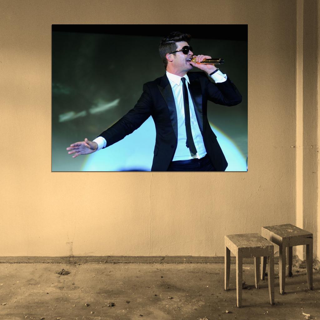 Robin Thicke Suit Sunglass R&B Singer Music Rare Wall Art Print Poster