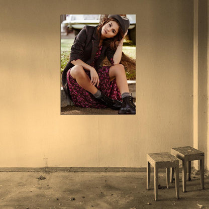 Selena Gomez Hat Dress Style Pop Singer Music Rare Wall Art Print Poster