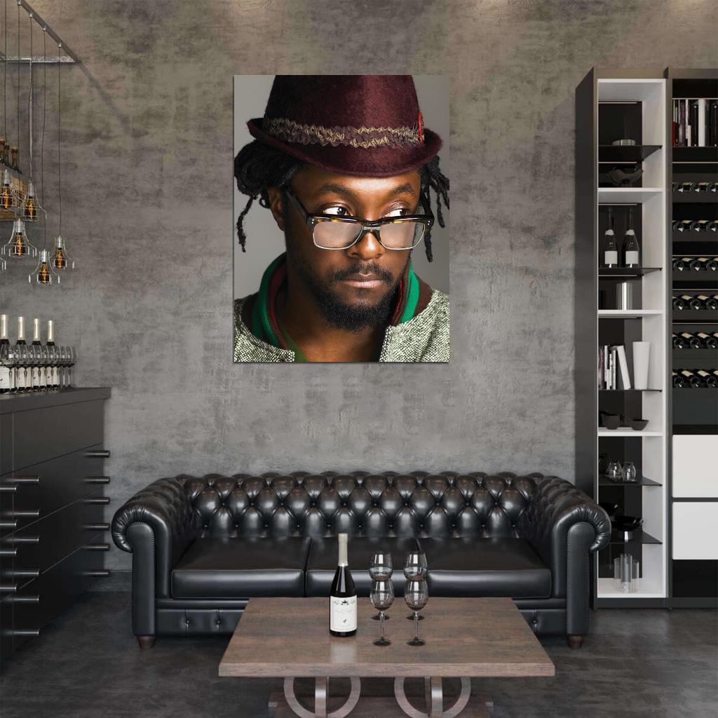 Will.I.Am Portrait Hip Hop R&B Music Singer Rare Wall Art Print Poster