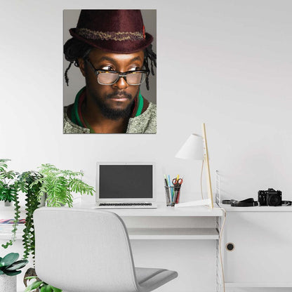 Will.I.Am Portrait Hip Hop R&B Music Singer Rare Wall Art Print Poster