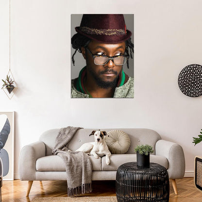 Will.I.Am Portrait Hip Hop R&B Music Singer Rare Wall Art Print Poster