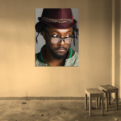 Will.I.Am Portrait Hip Hop R&B Music Singer Rare Wall Art Print Poster