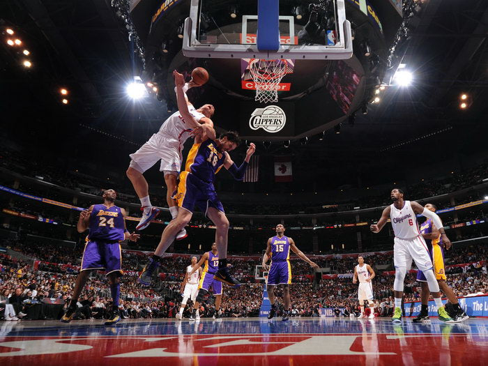 Magic Johnson Layup Los Angeles Retro Basketball Sport Wall Art Print Poster