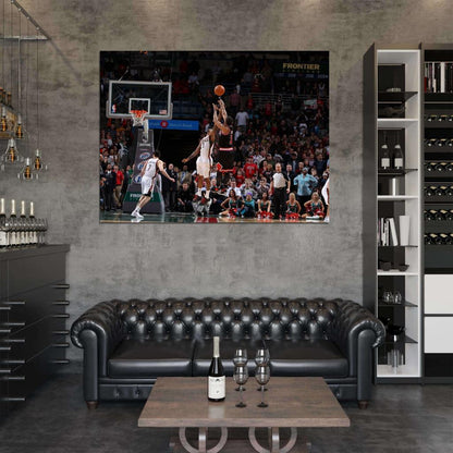 Derrick Rose Shot Game Winner Buzzer Beater Basketball Sport Wall Art Print Poster