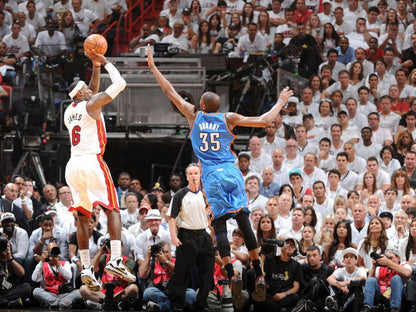 LeBron James Fadeaway Jumper Basketball Sport Wall Art Print Poster