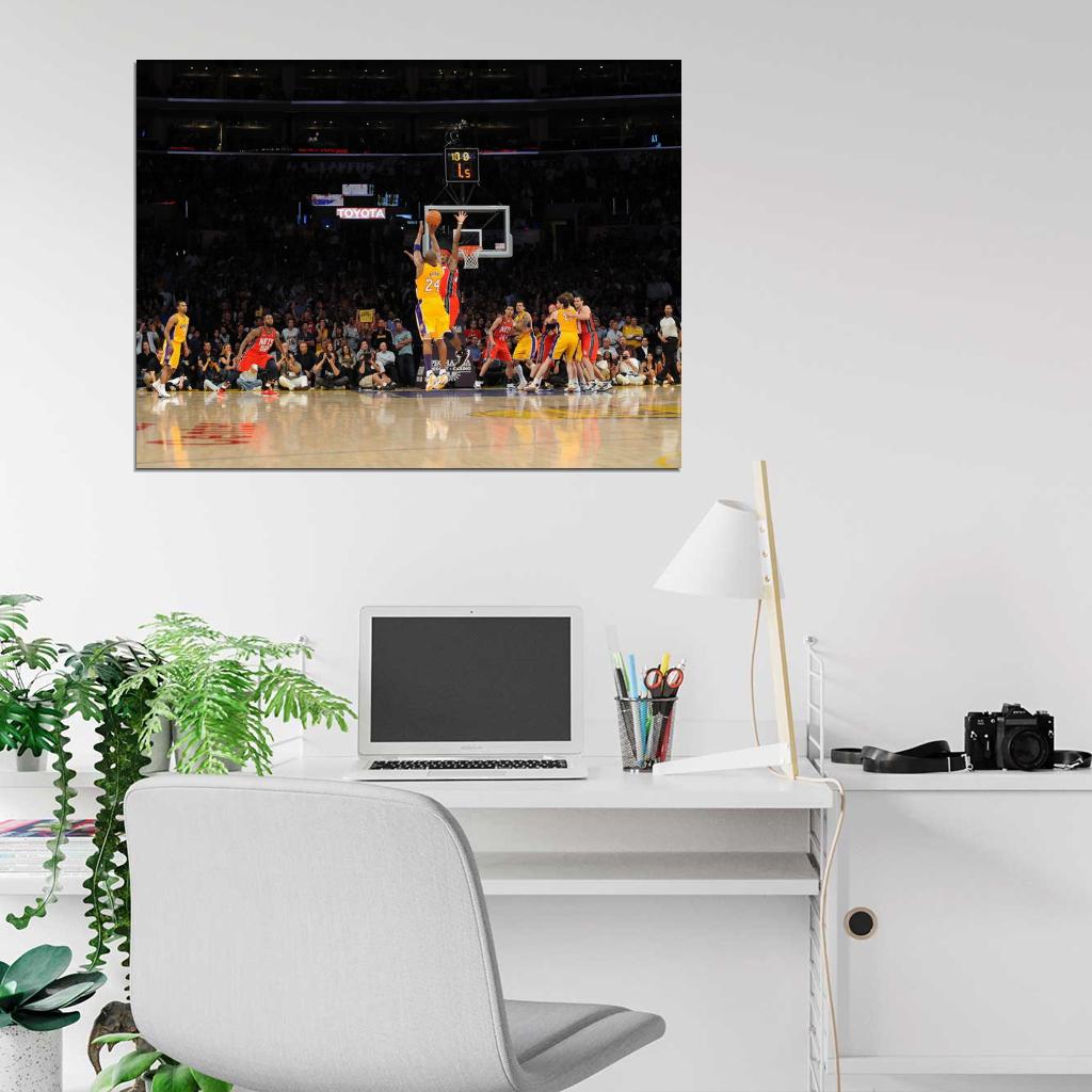 Black Mamba Game-Winner Buzzer Beater Basketball Sport Wall Art Print Poster