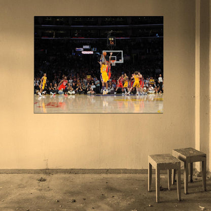 Black Mamba Game-Winner Buzzer Beater Basketball Sport Wall Art Print Poster