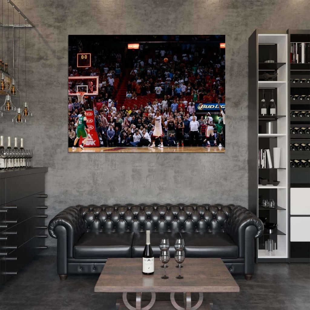 Jeff Green Game-Winner Buzzer Beater Boston Basketball Sport Wall Art Print Poster