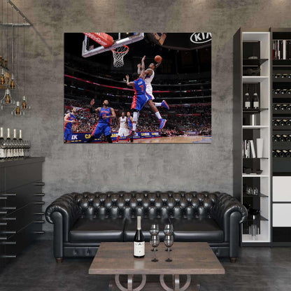 DeAndre Jordan Posterize Dunk Brandon Knight Los Angeles Basketball Sport Wall Art Print Poster