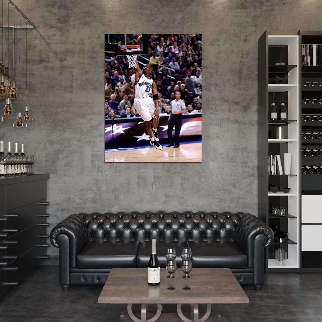 Michael Jordan Washington Wizards Dunk Basketball Sport Wall Art Print Poster