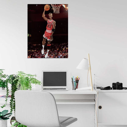 Michael Jordan Cool Art Slam Dunk Contest Retro Basketball Sport Wall Art Print Poster
