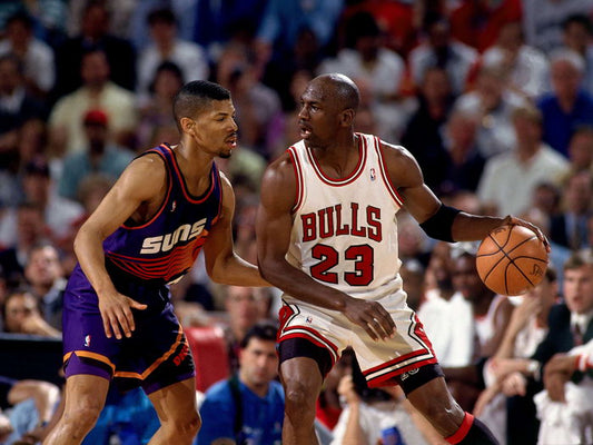 Michael Jordan Kevin Johnson Retro Basketball Sport Wall Art Print Poster