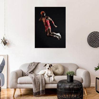 Michael Jordan Painting Art Slam Dunk Retro Basketball Sport Wall Art Print Poster