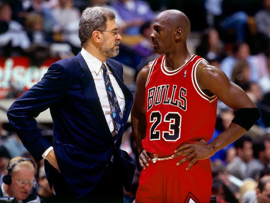 Michael Jordan Phil Jackson Retro Basketball Sport Wall Art Print Poster