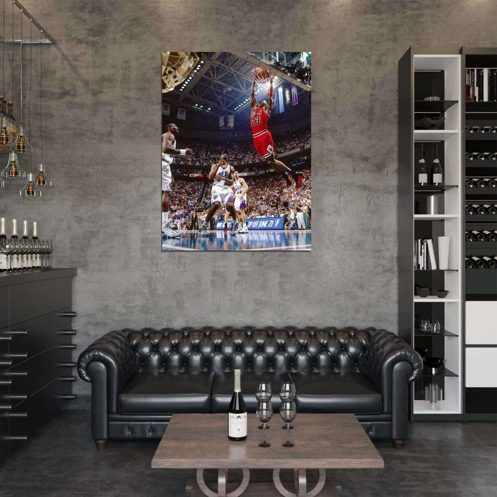 Michael Jordan Dunk Basketball Sport Wall Art Print Poster