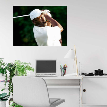 Michael Jordan Legend Golf Cigar Basketball Sport Wall Art Print Poster