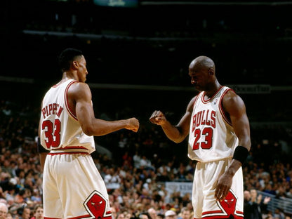Michael Jordan Scottie Pippen Classic Basketball Sport Wall Art Print Poster