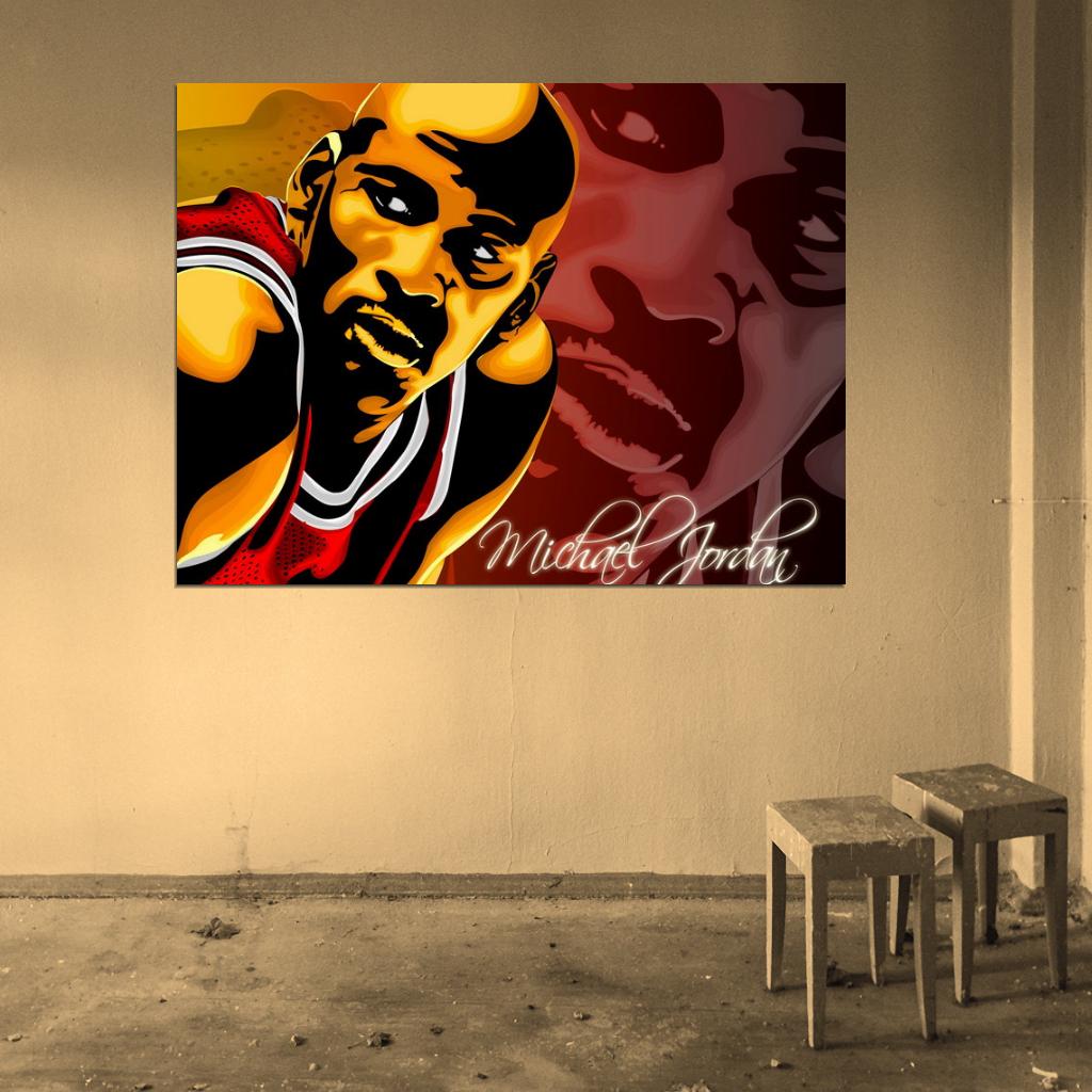 Michael Jordan Amazing Art Basketball Sport Wall Art Print Poster