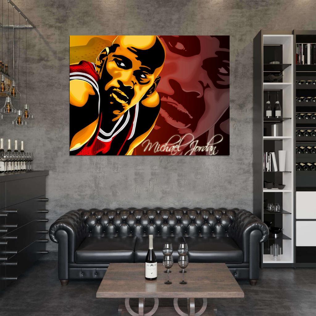 Michael Jordan Amazing Art Basketball Sport Wall Art Print Poster