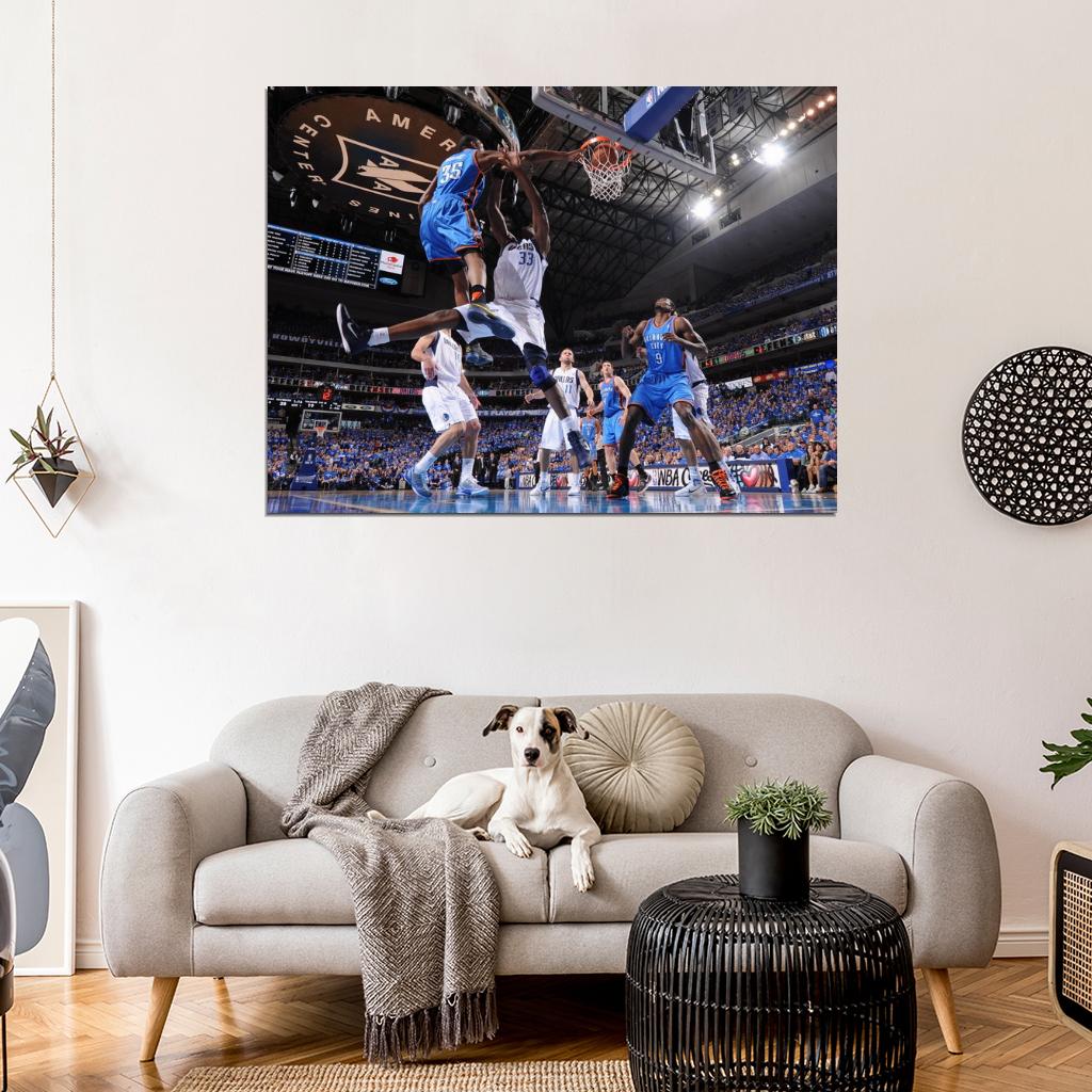 Kevin Durant Monster Dunk Brendan Haywood Basketball Sport Wall Art Print Poster