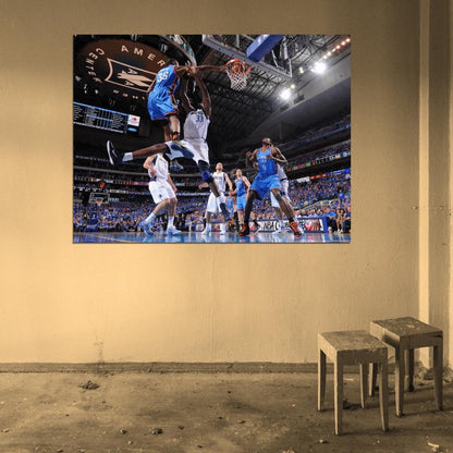 Kevin Durant Monster Dunk Brendan Haywood Basketball Sport Wall Art Print Poster