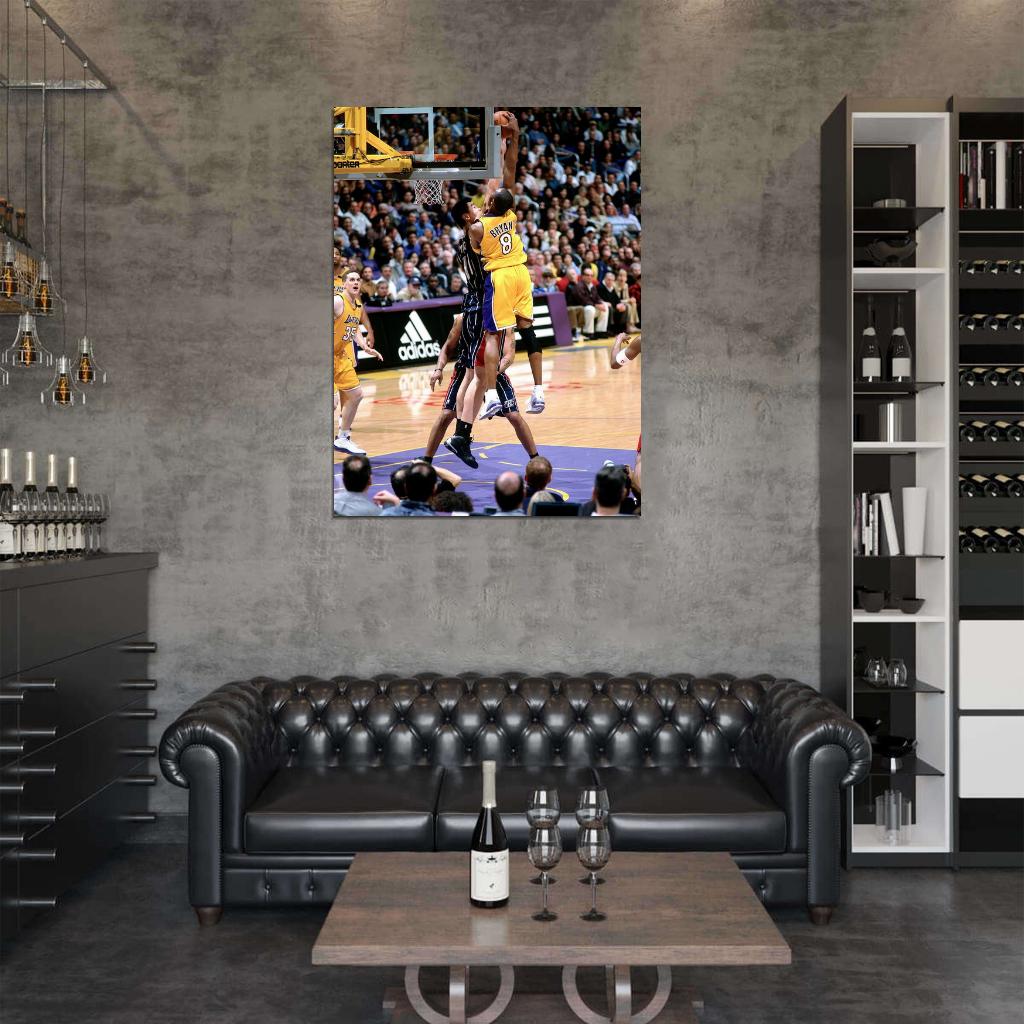 Black Mamba Monster Dunk Yao Ming Posterize Basketball Sport Wall Art Print Poster