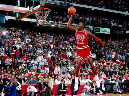 Michael Jordan Slam Dunk Contest Retro Basketball Sport Wall Art Print Poster
