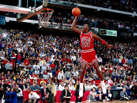 Michael Jordan Slam Dunk Contest Retro Basketball Sport Wall Art Print Poster