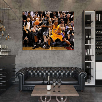 LeBron James Post Up Black Jersey Basketball Sport Wall Art Print Poster
