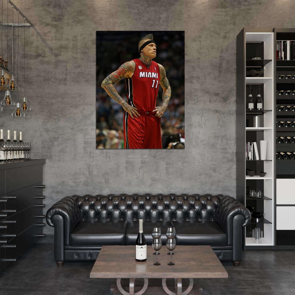 Chris Andersen Birdman Tattoos Basketball Sport Wall Art Print Poster