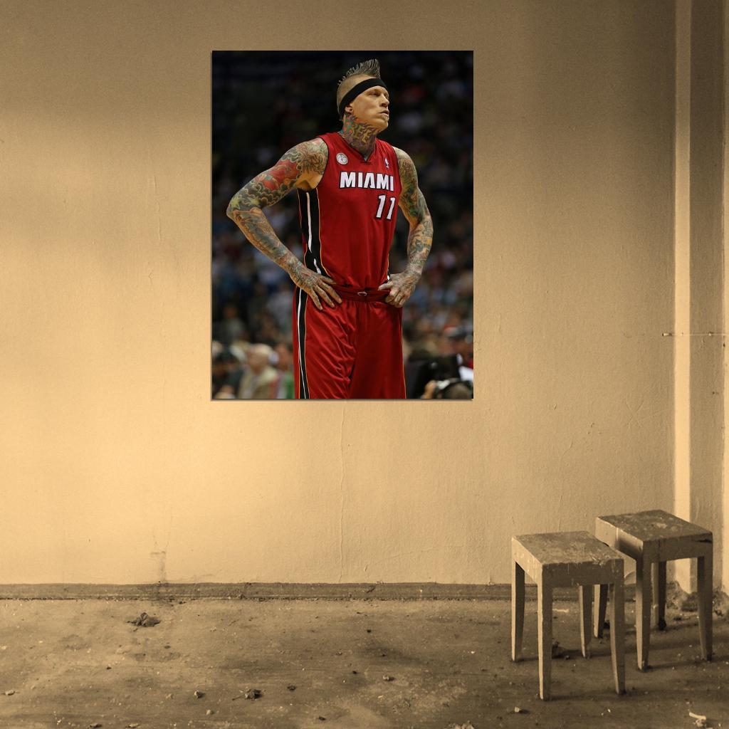 Chris Andersen Birdman Tattoos Basketball Sport Wall Art Print Poster
