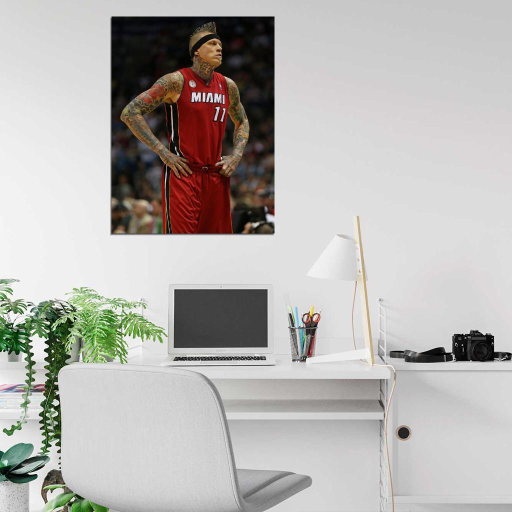 Chris Andersen Birdman Tattoos Basketball Sport Wall Art Print Poster