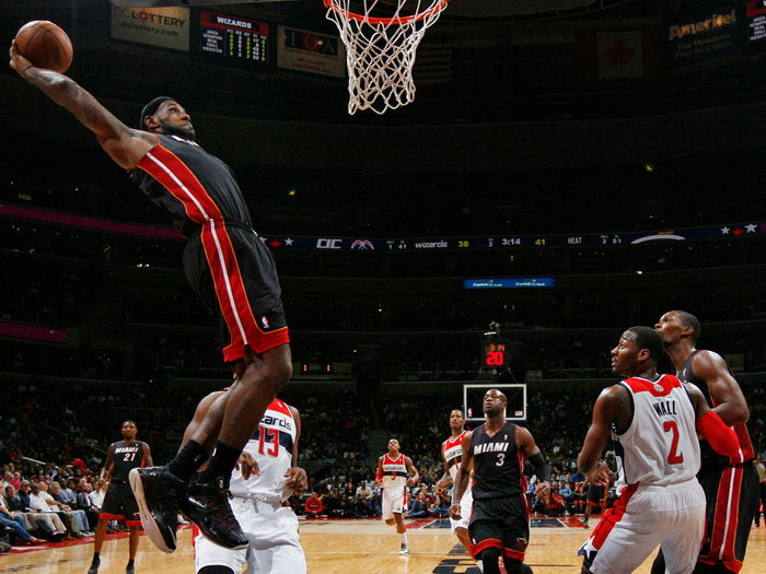 LeBron James Tomahawk Dunk Basketball Sport Wall Art Print Poster