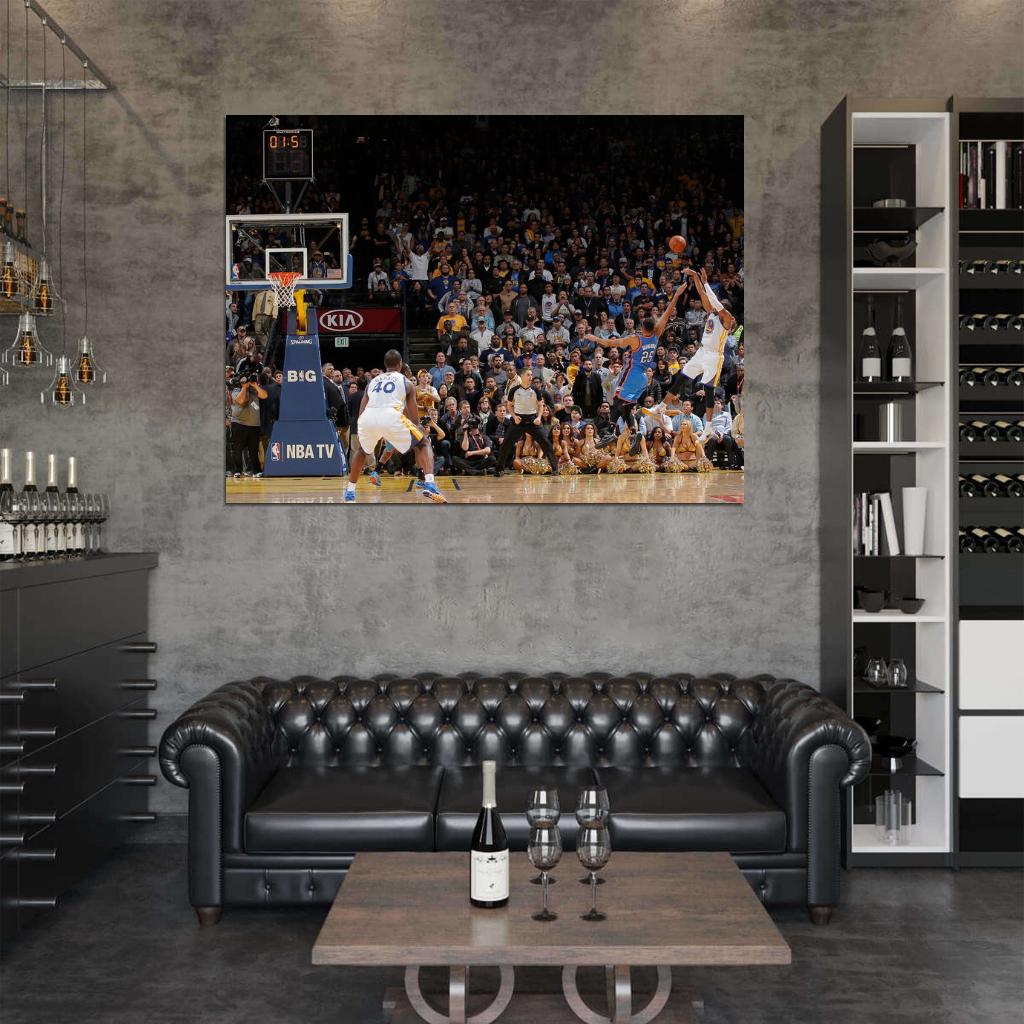 Andre Iguodala Game-Winner Fadeaway Shot Buzzer Beater OKC Thunder Basketball Sport Wall Art Print Poster