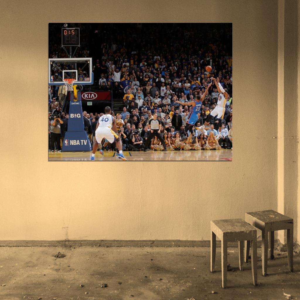 Andre Iguodala Game-Winner Fadeaway Shot Buzzer Beater OKC Thunder Basketball Sport Wall Art Print Poster