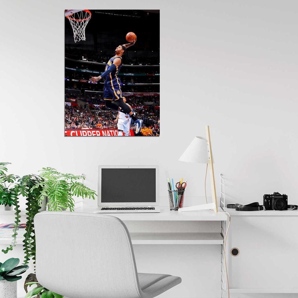 Paul George Slam Dunk Basketball Sport Wall Art Print Poster