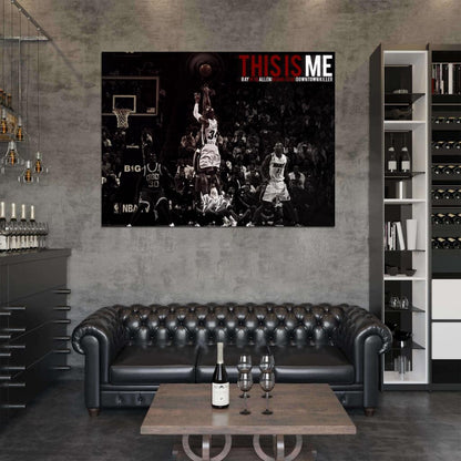 Ray Allen Three-Point Shot Basketball Sport Wall Art Print Poster