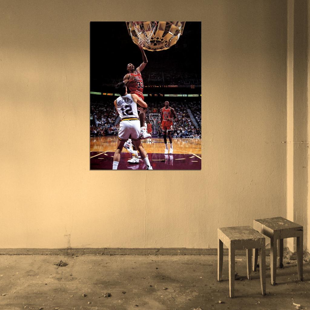 Scottie Pippen Basketball Sport Wall Art Print Poster