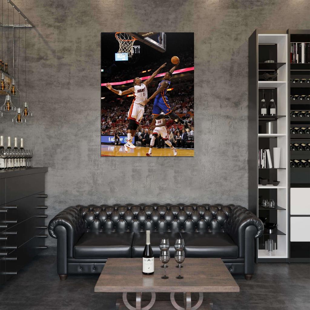 Iman Shumpert Dunk Chris Bosh New York Basketball Sport Wall Art Print Poster