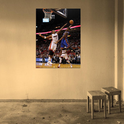 Iman Shumpert Dunk Chris Bosh New York Basketball Sport Wall Art Print Poster