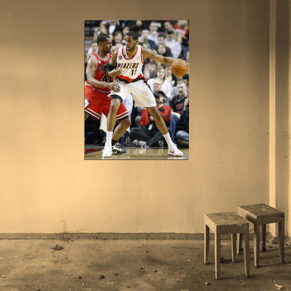 LaMarcus Aldridge Post Up Basketball Sport Wall Art Print Poster