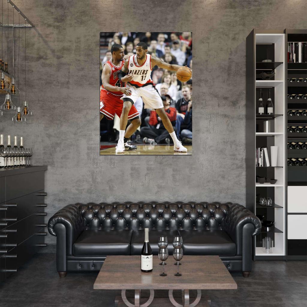 LaMarcus Aldridge Post Up Basketball Sport Wall Art Print Poster