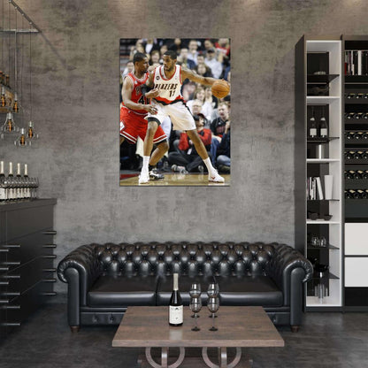 LaMarcus Aldridge Post Up Basketball Sport Wall Art Print Poster