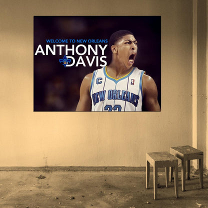 Anthony Davis New Orleans Hornets Pelicans Basketball Sport Wall Art Print Poster