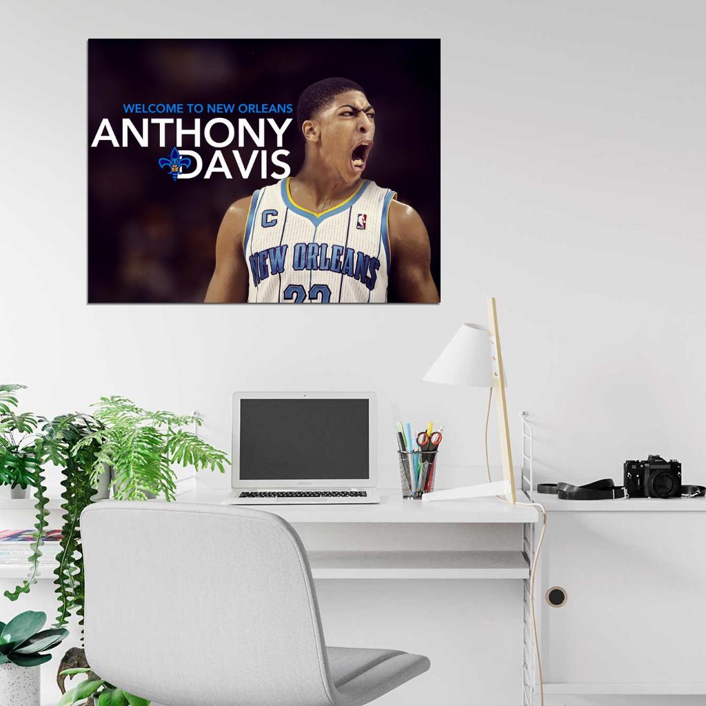 Anthony Davis New Orleans Hornets Pelicans Basketball Sport Wall Art Print Poster