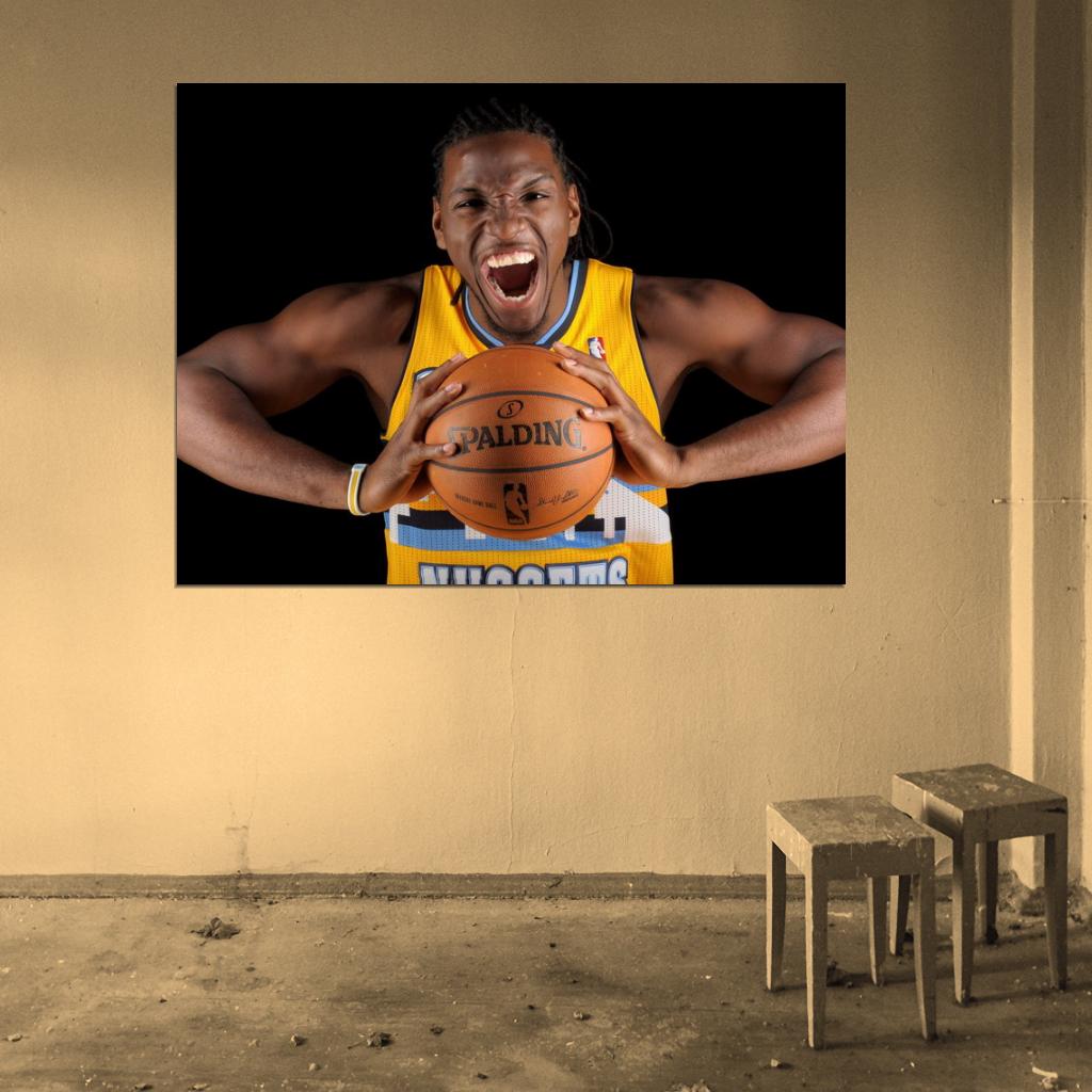 Kenneth Faried Manimal Denver Basketball Sport Wall Art Print Poster